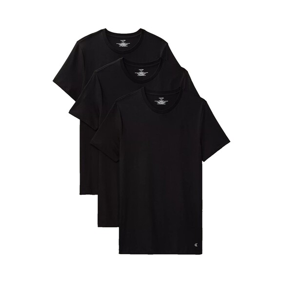 CALVIN KLEIN Shirt Mens Medium Black 3-Pack Crewneck Tee 100% Cotton Classic Fit - Picture 1 of 6